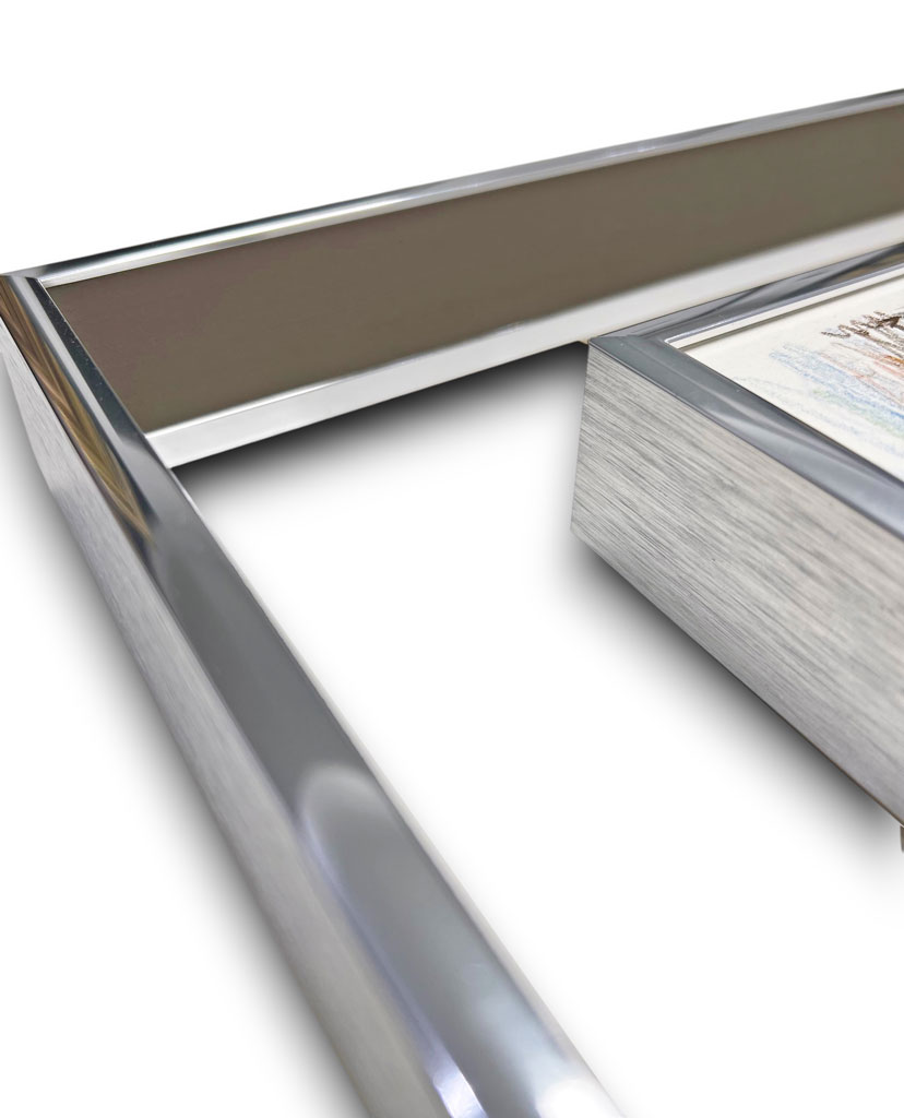  Alu Jearo Argent vif Intérieur taupe cache-clous argent vif plexi transparent