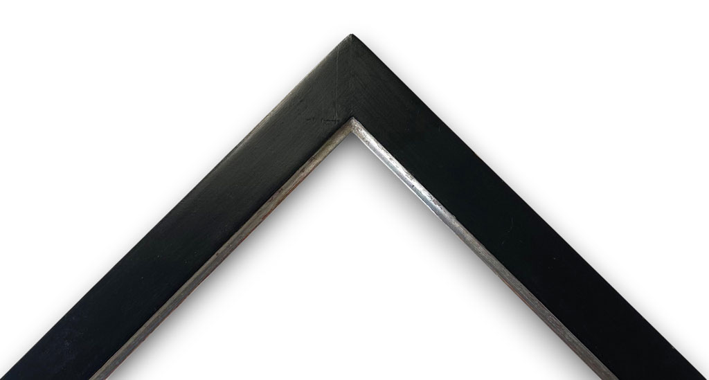 Marie-Louise plate 40 noire biseau argent