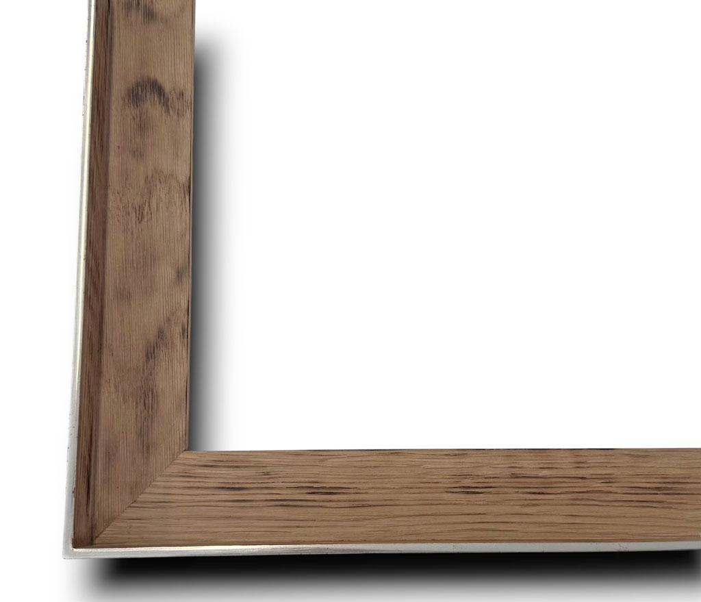 Cassetina Chêne brûlé filet or blanc