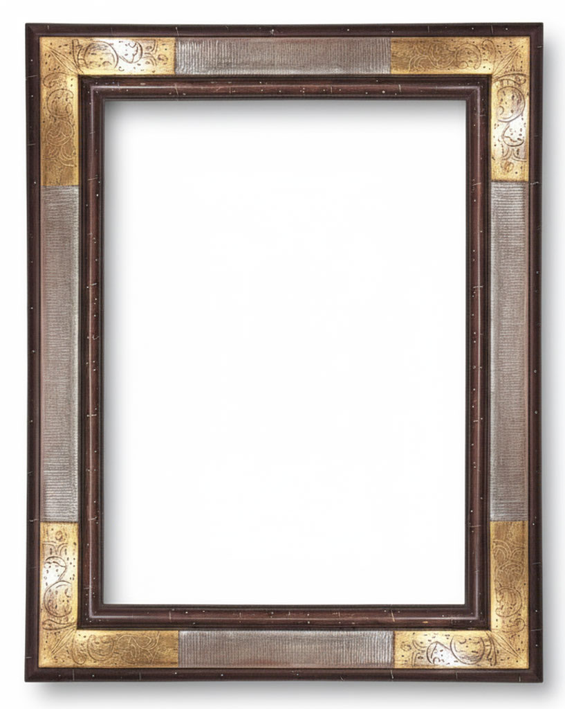 Artis 80 Angles gravé or strié argent boudins pain-brûlé