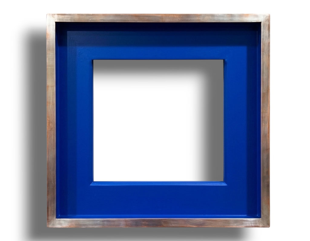 Khéops 95*50 Bleu pierre filet argent